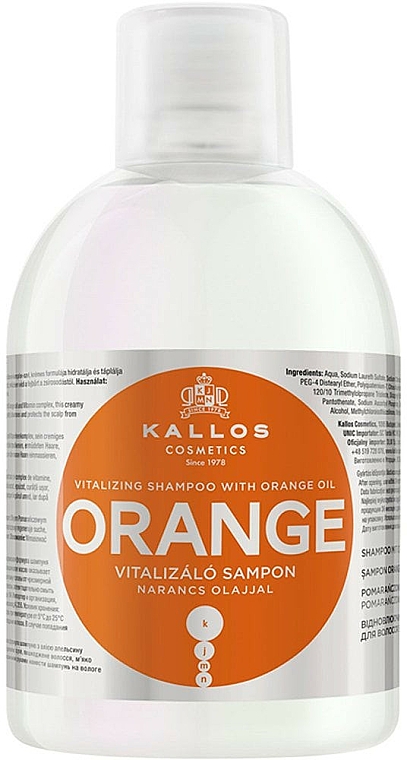 kallos cosmetics argan szampon skład