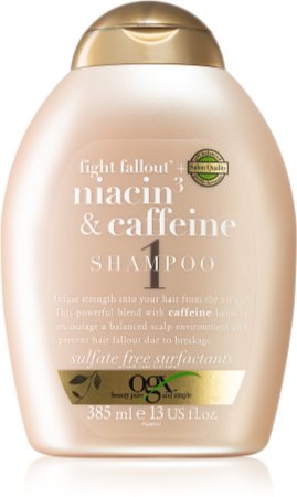 ogx szampon przeciw wypadaniu włosów niacin i caffeine opinie