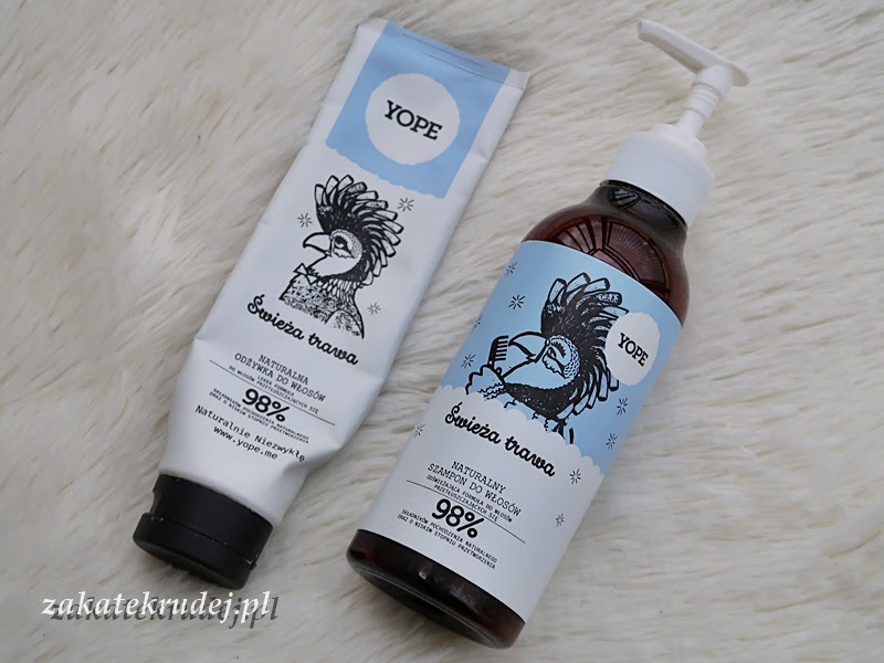 yope szampon naturalny do włosów przetłuszczających się świeża trawa 300ml