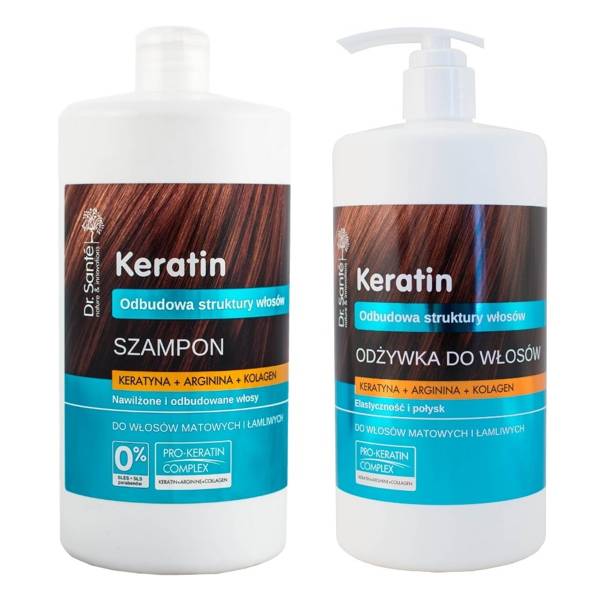 keratin szampon i odżywka dr sante